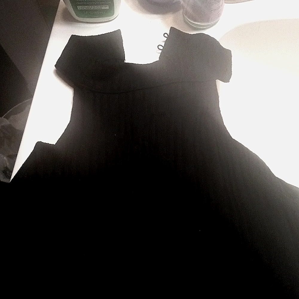 Black high neck shirt